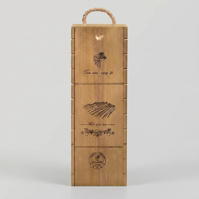 OEM Single Bottle Wooden Wine Box - Multiple Styles - Image 17