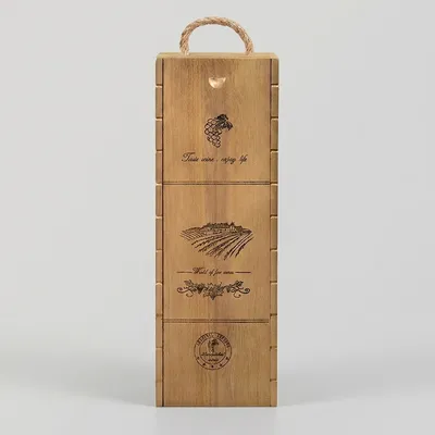 OEM Single Bottle Wooden Wine Box - Multiple Styles - 17