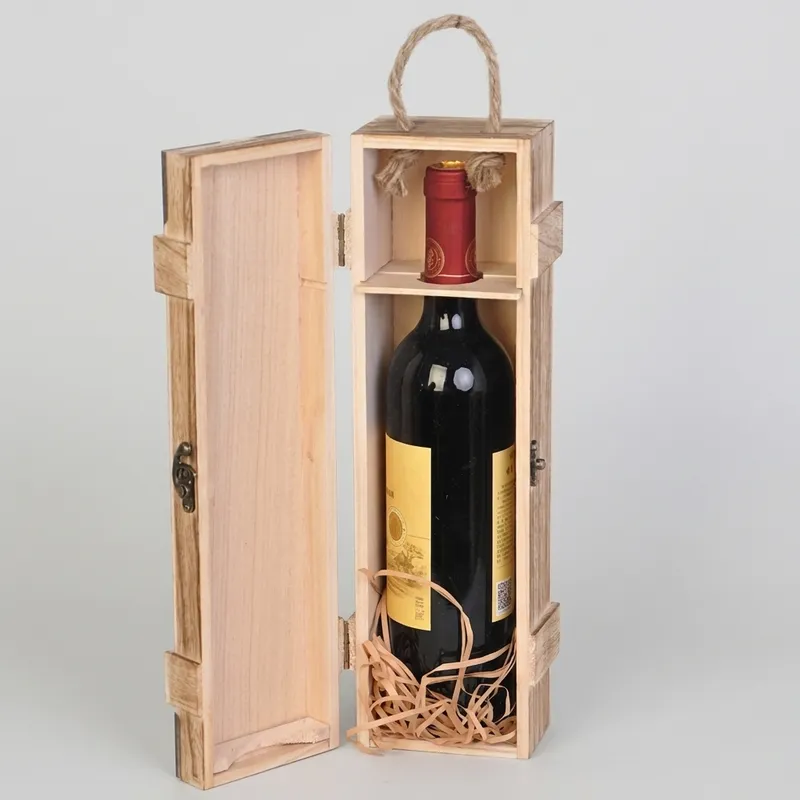 OEM Single Bottle Wooden Wine Box - Multiple Styles - Image 4