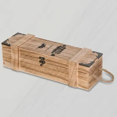 OEM Single Bottle Wooden Wine Box - Multiple Styles - 5