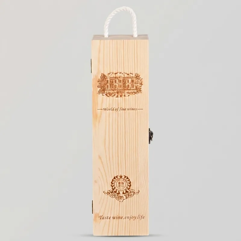 OEM Single Bottle Wooden Wine Box - Multiple Styles - Image 8