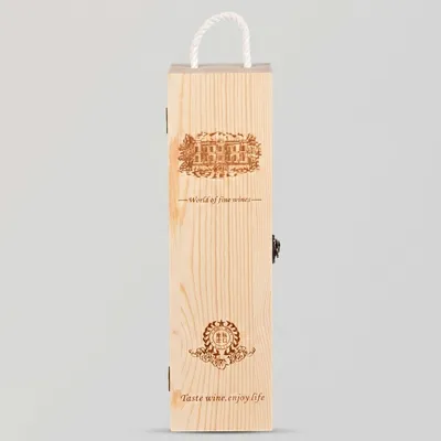 OEM Single Bottle Wooden Wine Box - Multiple Styles - 8