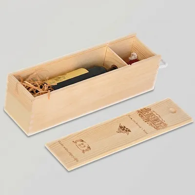 OEM Single Bottle Wooden Wine Box - Multiple Styles - 9