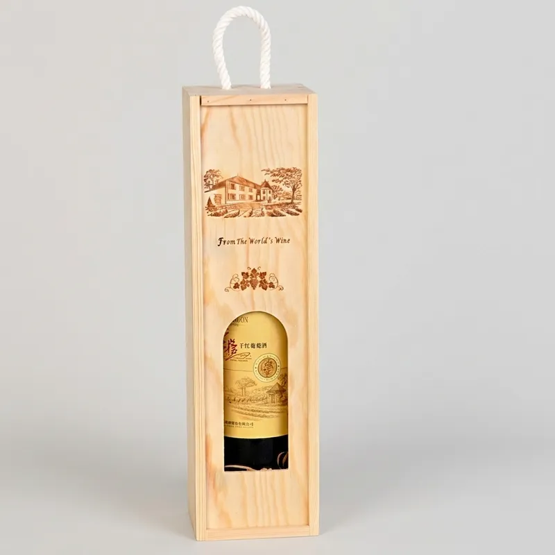 OEM Single Bottle Wooden Wine Box - Multiple Styles - Image 10