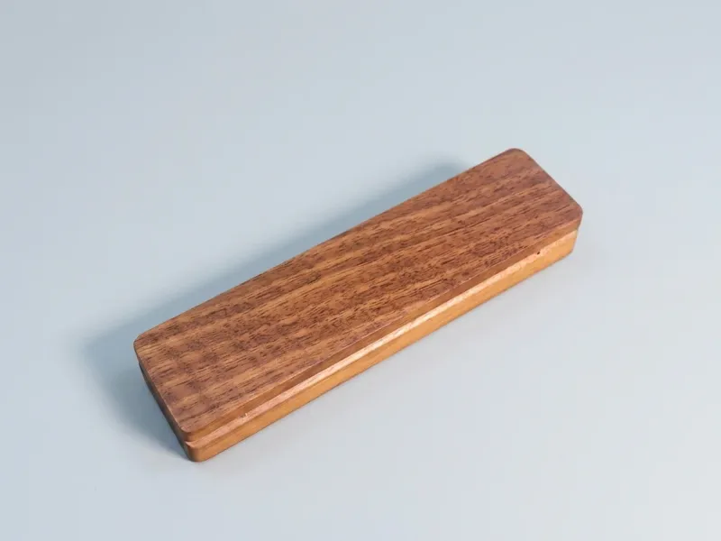 Custom Solid Walnut Long Necklace Gift Box - Image 5