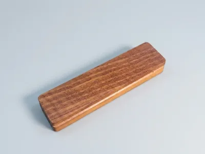 Custom Solid Walnut Long Necklace Gift Box - 5