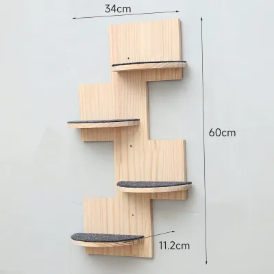 Wholesale Wall-Mounted Wooden Cat Climbing Steps - 2