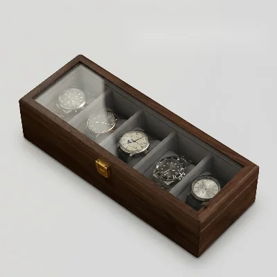 Bespoke Walnut Wood Watch Storage Box | Custom Manufacturing - 2