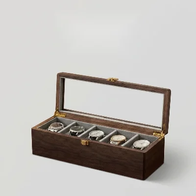 Bespoke Walnut Wood Watch Storage Box | Custom Manufacturing - 3