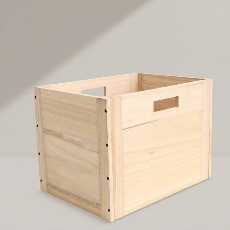 Wholesale Wooden Crate with Integrated Handles | Custom Manufacturing - Image 1