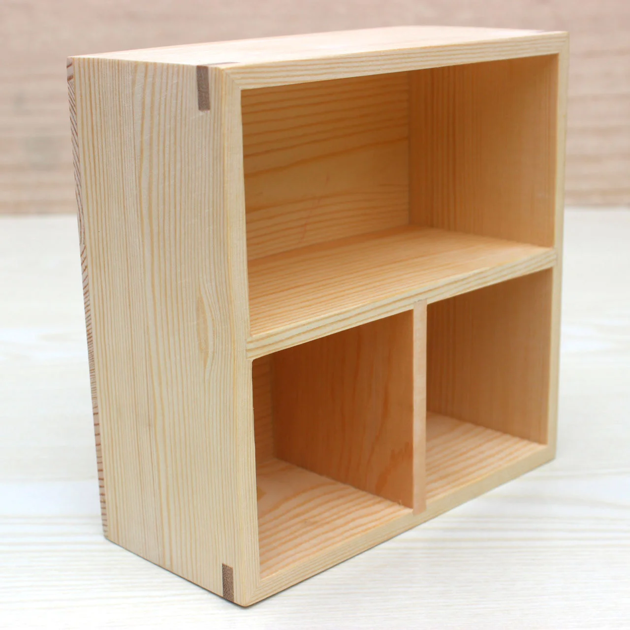 Custom Wooden Storage Box with Two Compartments | OEM Manufacturer