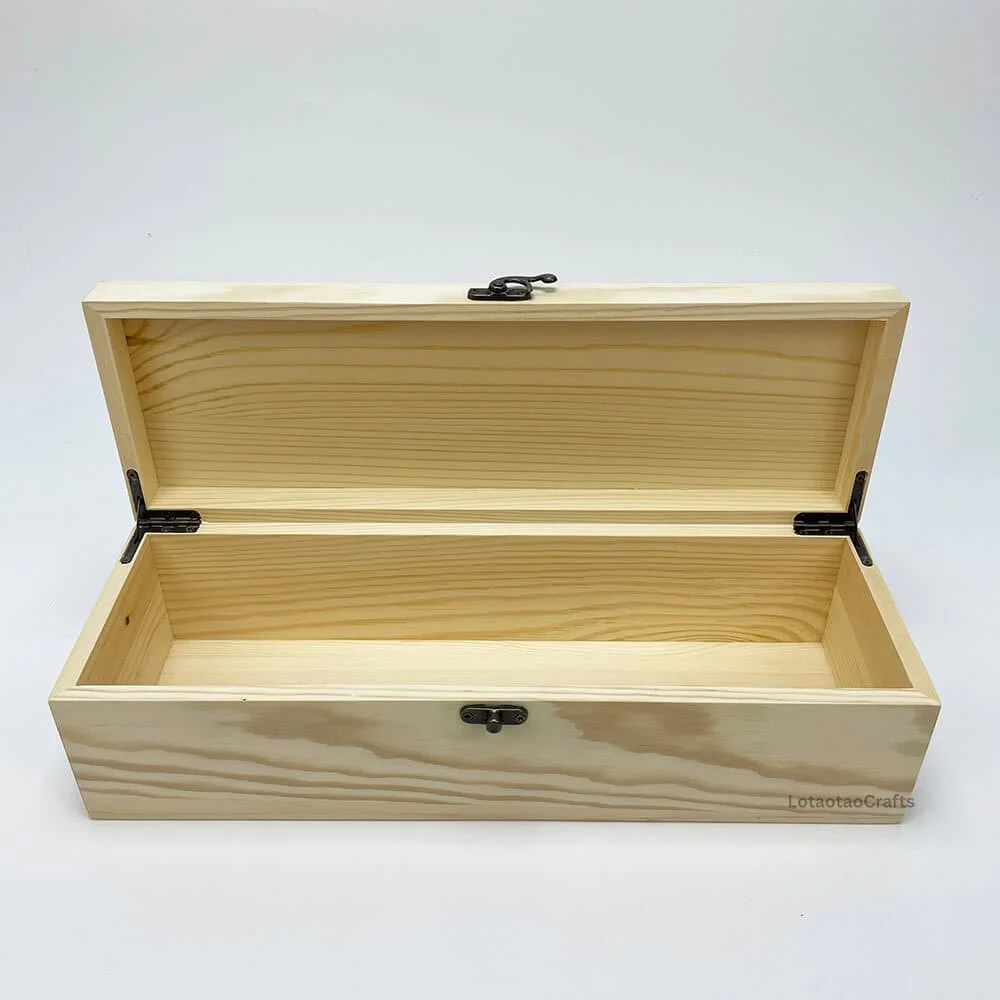 Bulk Single Bottle Hinged Wooden Wine Box with Antique Bronze Hardware | OEM Manufacturer
