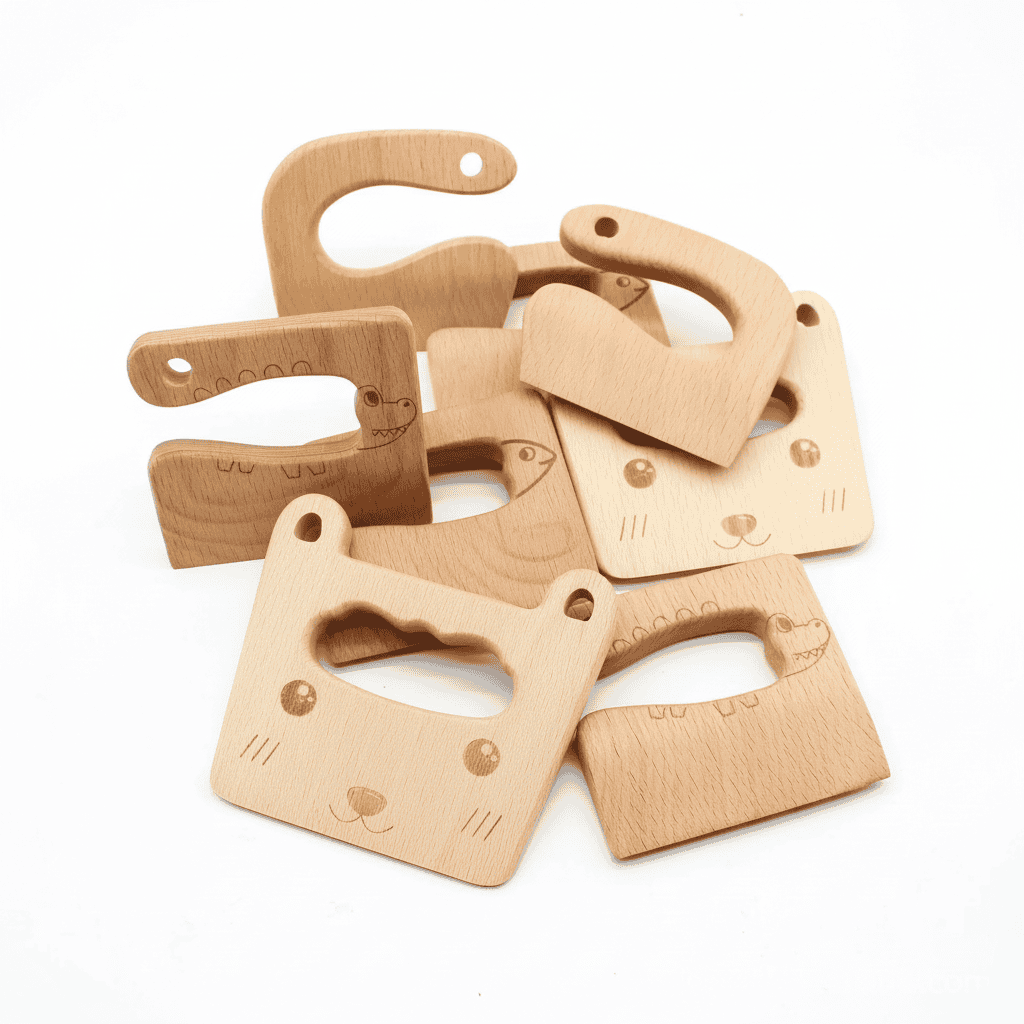 Wooden Kids Knives | Safe Kids Kitchen Tool for Fruit & Vegetable Slicing