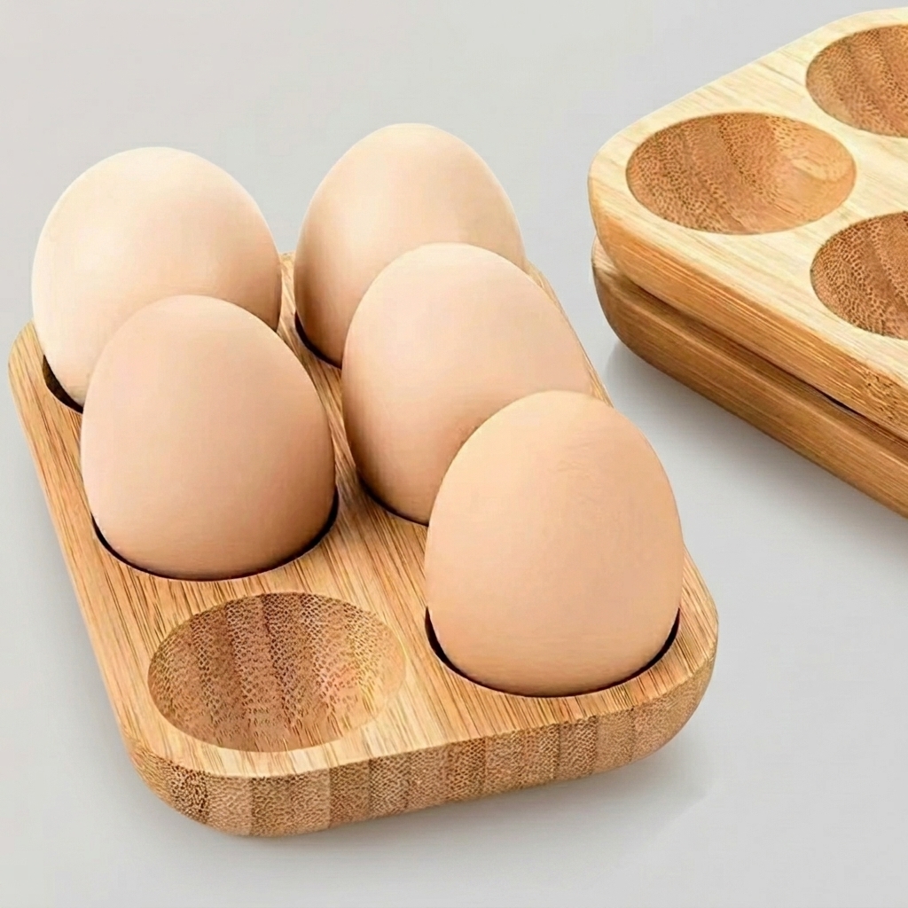 Wholesale 6 Slot Bamboo Egg Holder | Custom Wooden Products Manufacturer