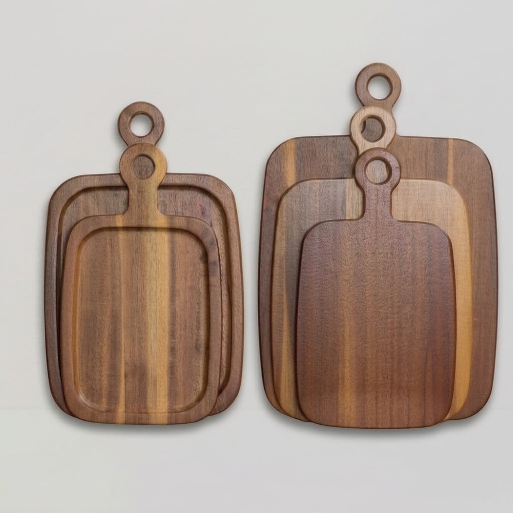 Custom Acacia Wood Steak Board with Handle | OEM Manufacturer