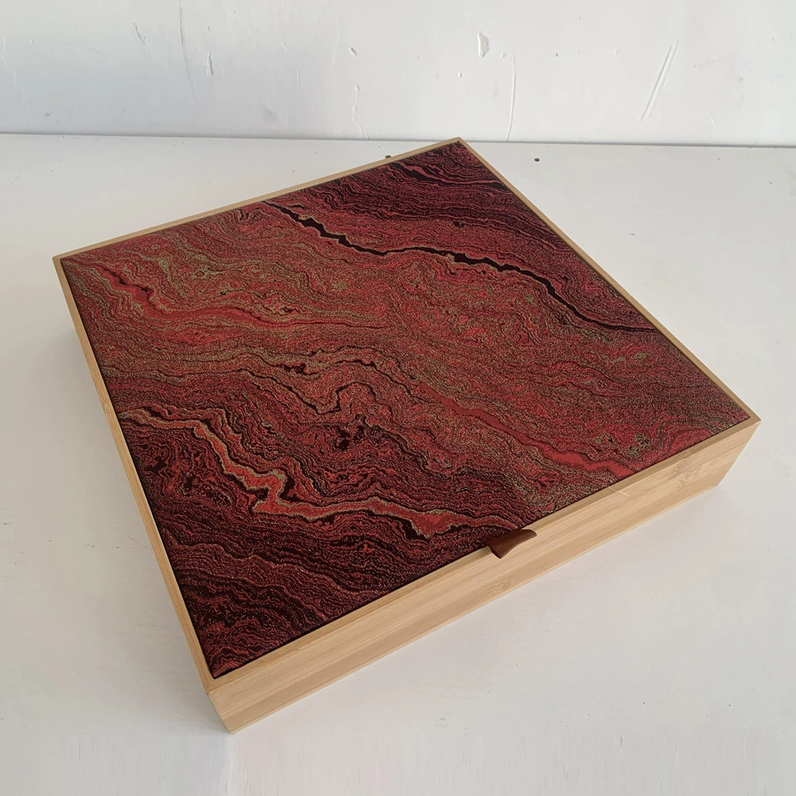 Bespoke Bamboo Gift Box with Fabric Lid and Dividers | OEM Manufacturer