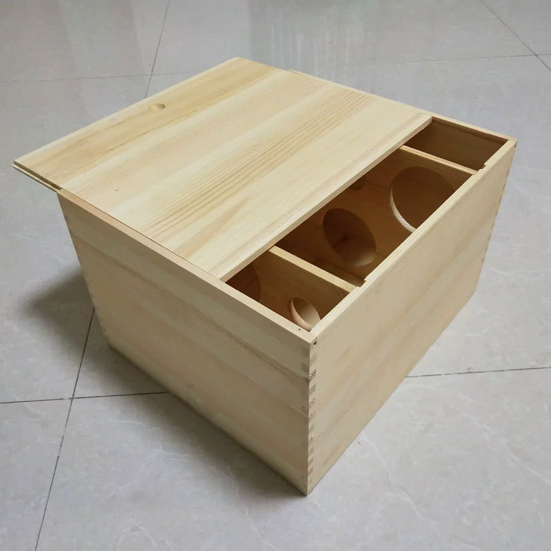 Custom Six Bottle Wooden Wine Crate with Sliding Lid | OEM Manufacturer