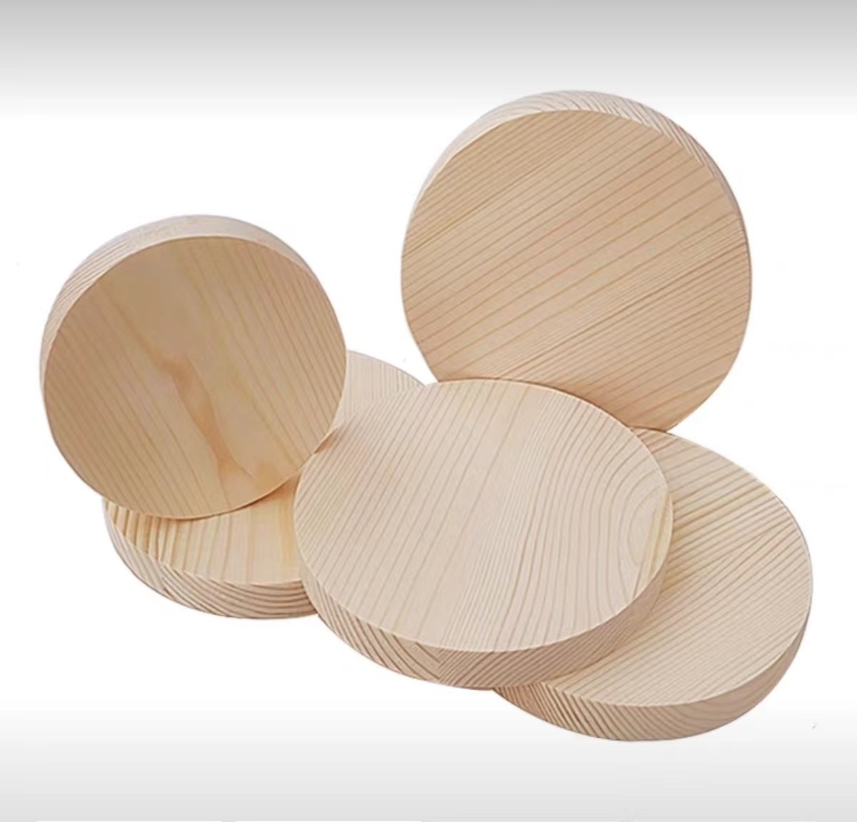 Wholesale Unfinished Round Pine Wood Slices | OEM Manufacturer
