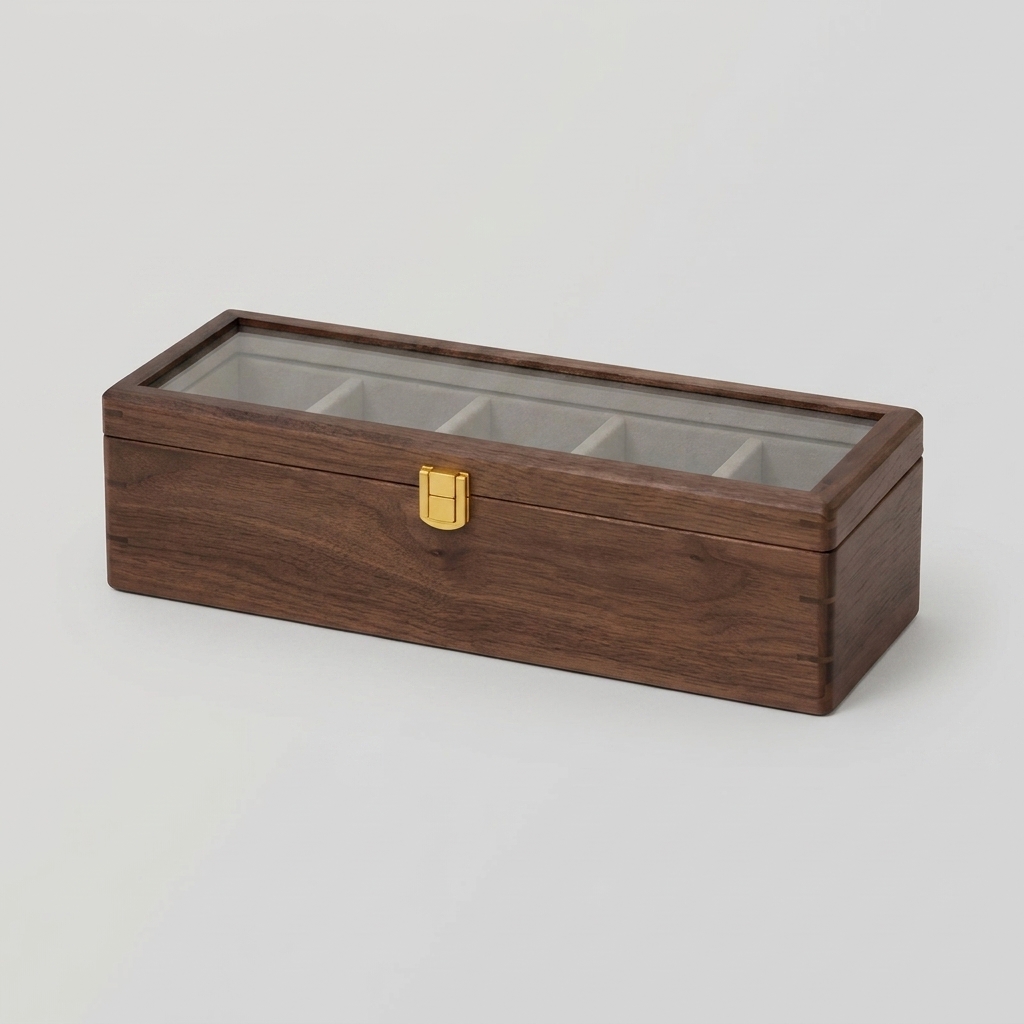 Bespoke Walnut Wood Watch Storage Box | Custom Manufacturing