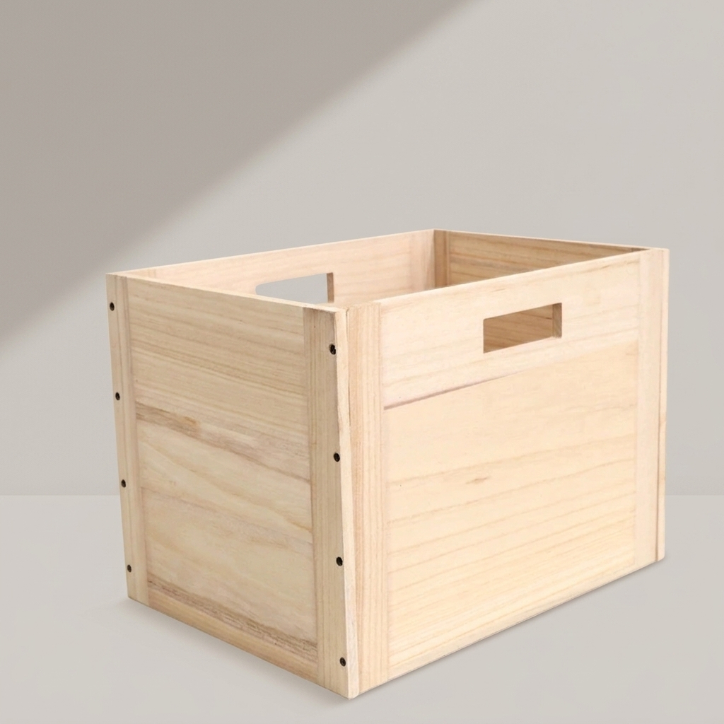 Wholesale Wooden Crate with Integrated Handles | Custom Manufacturing